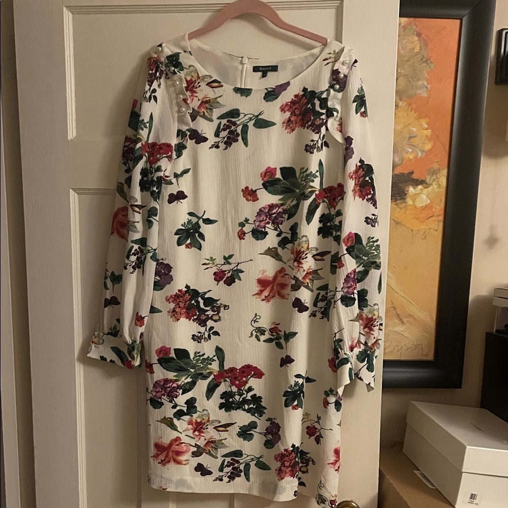 RW&CO. Multicolor Floral Long Sleeve Dress